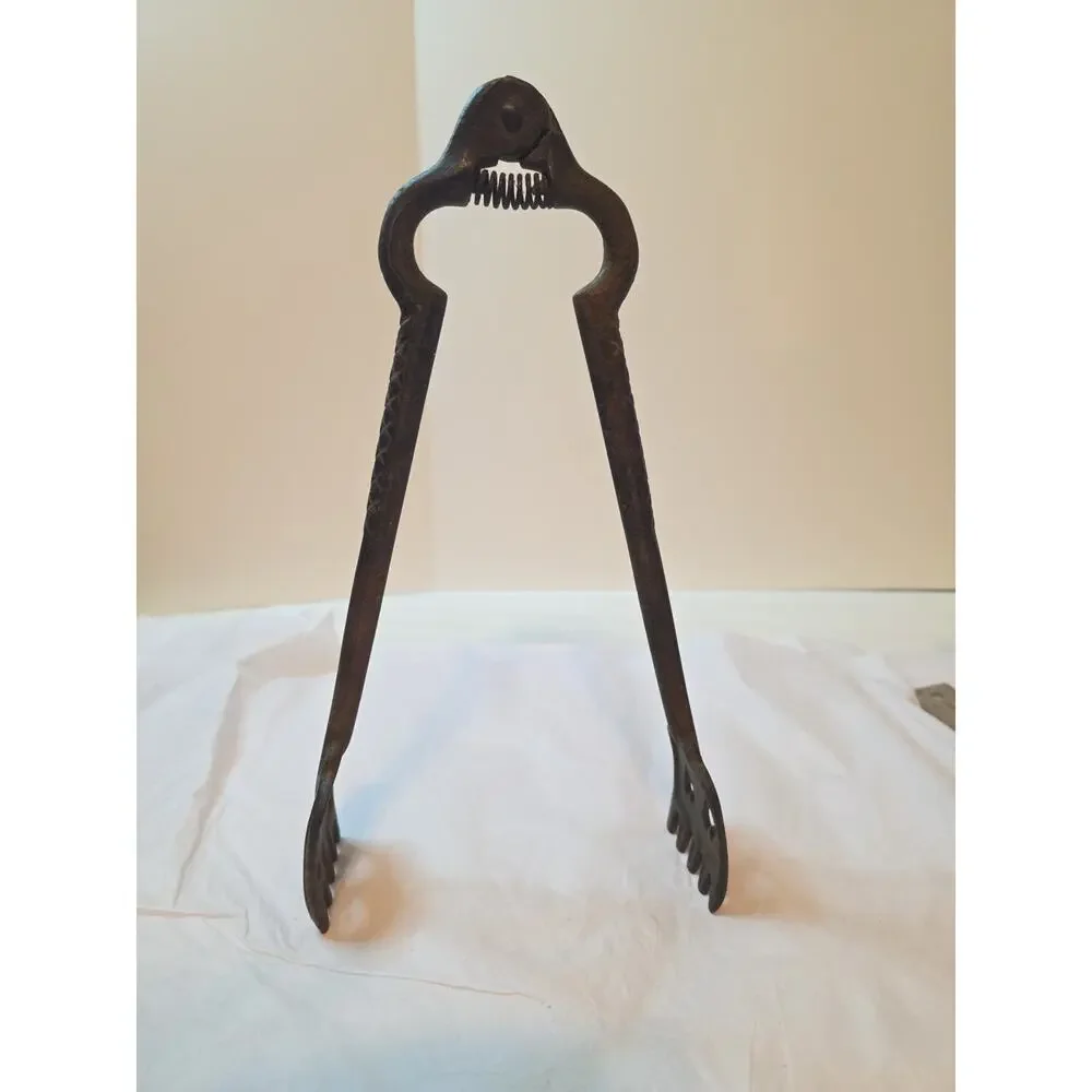 Antique Blacksmith Metal/Iron Tongs for Coal Stove Fire